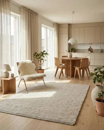 Merino ullmatta - Oat, 250x350 cm - Classic Collection