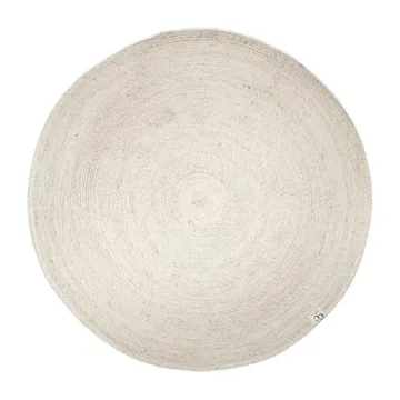 Merino ullmatta rund Ø200 cm - Vit - Classic Collection