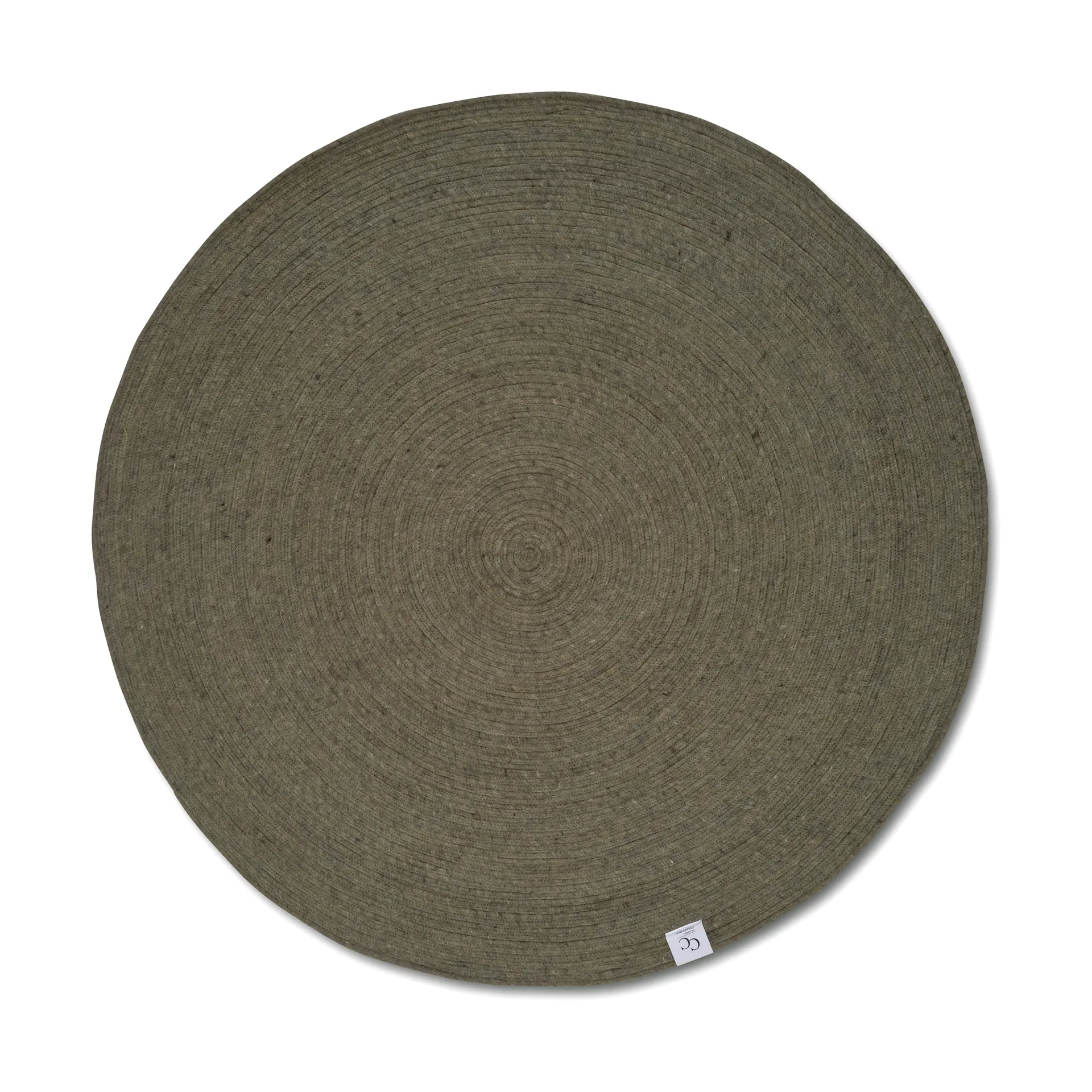 Merino ullmatta rund Ø240 cm, Dark green Classic Collection