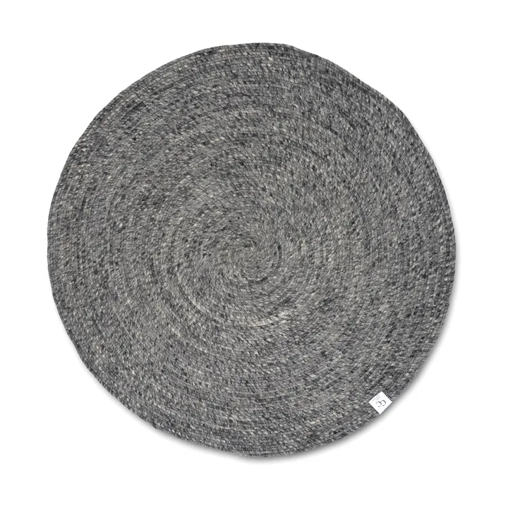 Merino ullmatta rund Ø240 cm - Granit - Classic Collection