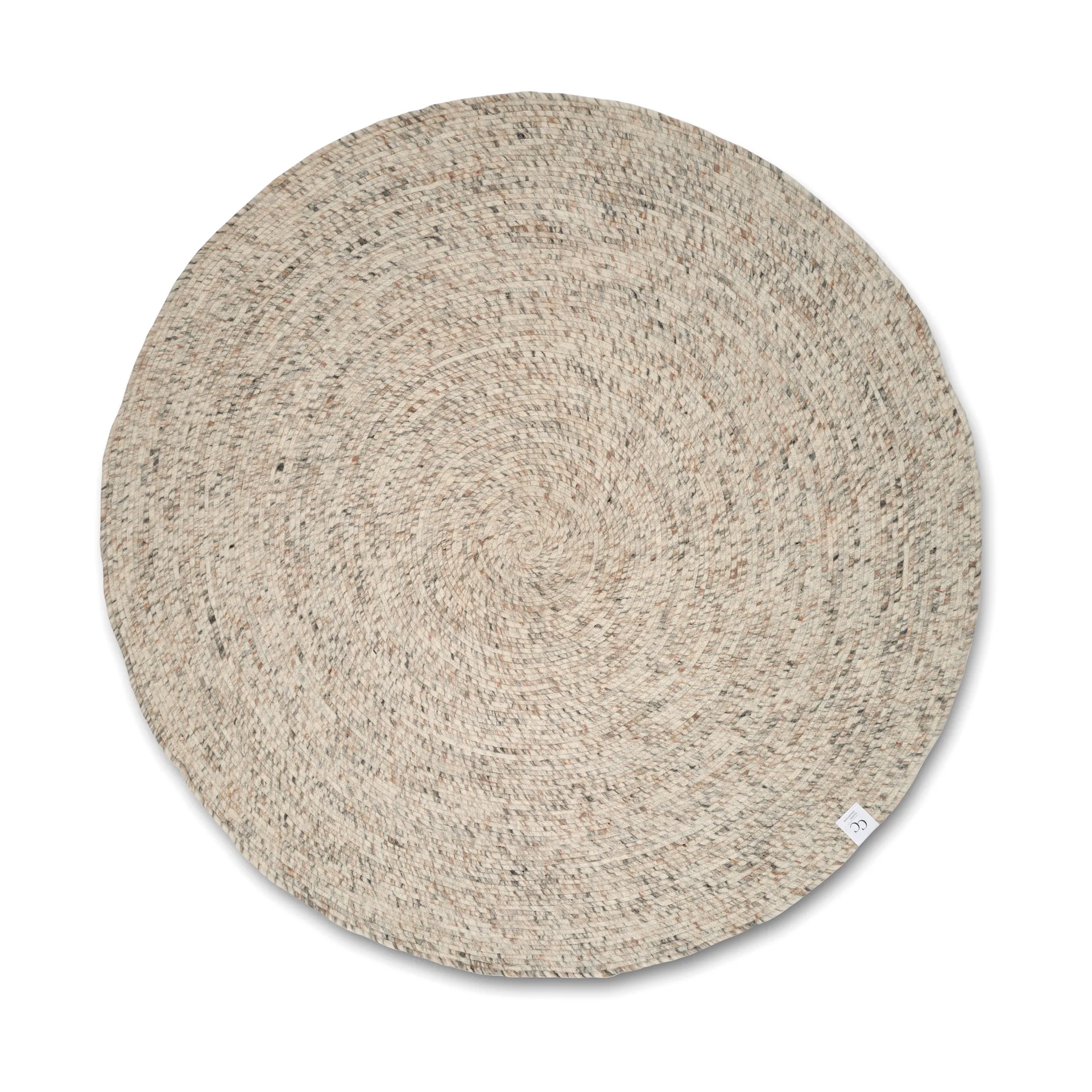Merino ullmatta rund Ø240 cm, Natural beige Classic Collection