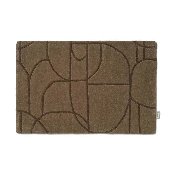 Modern Abstract dörrmatta 60x90 cm - Brun - Classic Collection