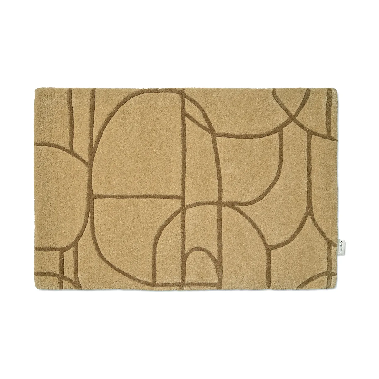 Modern Abstract dörrmatta 60x90 cm, Mustard Classic Collection
