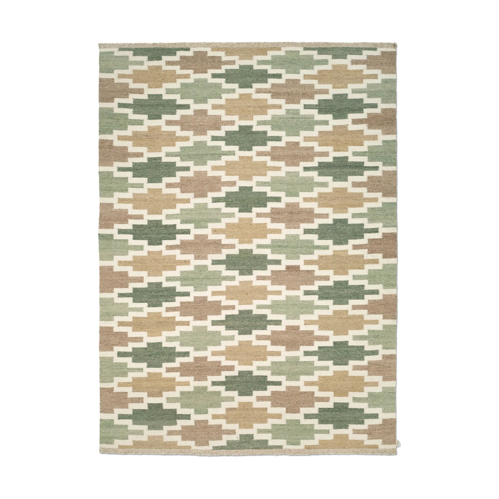 Röllakan Korsnäs matta, Grönbeige, 200x300 cm Classic Collection