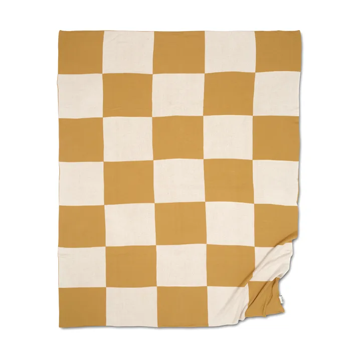Square pläd 130x170 cm - Gul - Classic Collection
