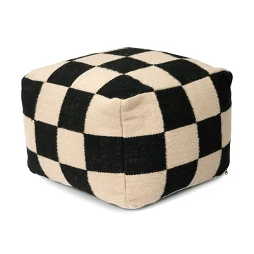 Square puff 50x50 cm - Svart-natur - Classic Collection