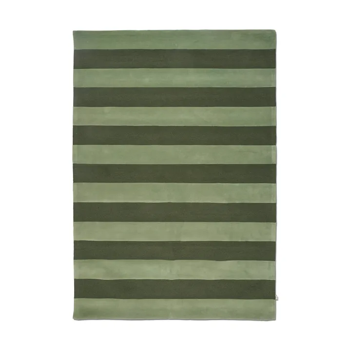 Stripe Boucle matta - Green, 170x230 cm - Classic Collection