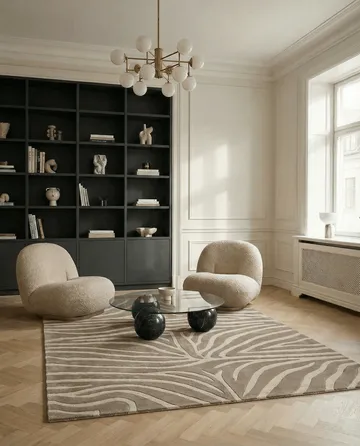 Zebra ullmatta - Beige, 200x300 cm - Classic Collection