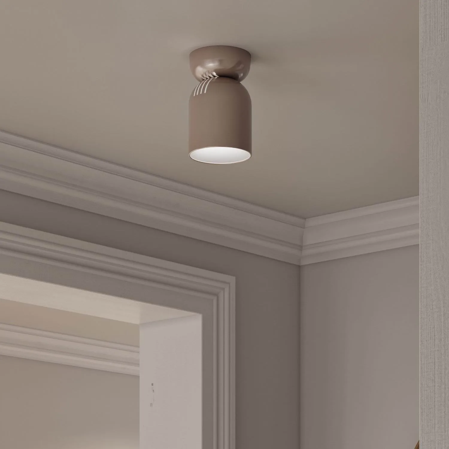 Lennon takspot, Beige, Ø12,5x19,5 cm CO Bankeryd