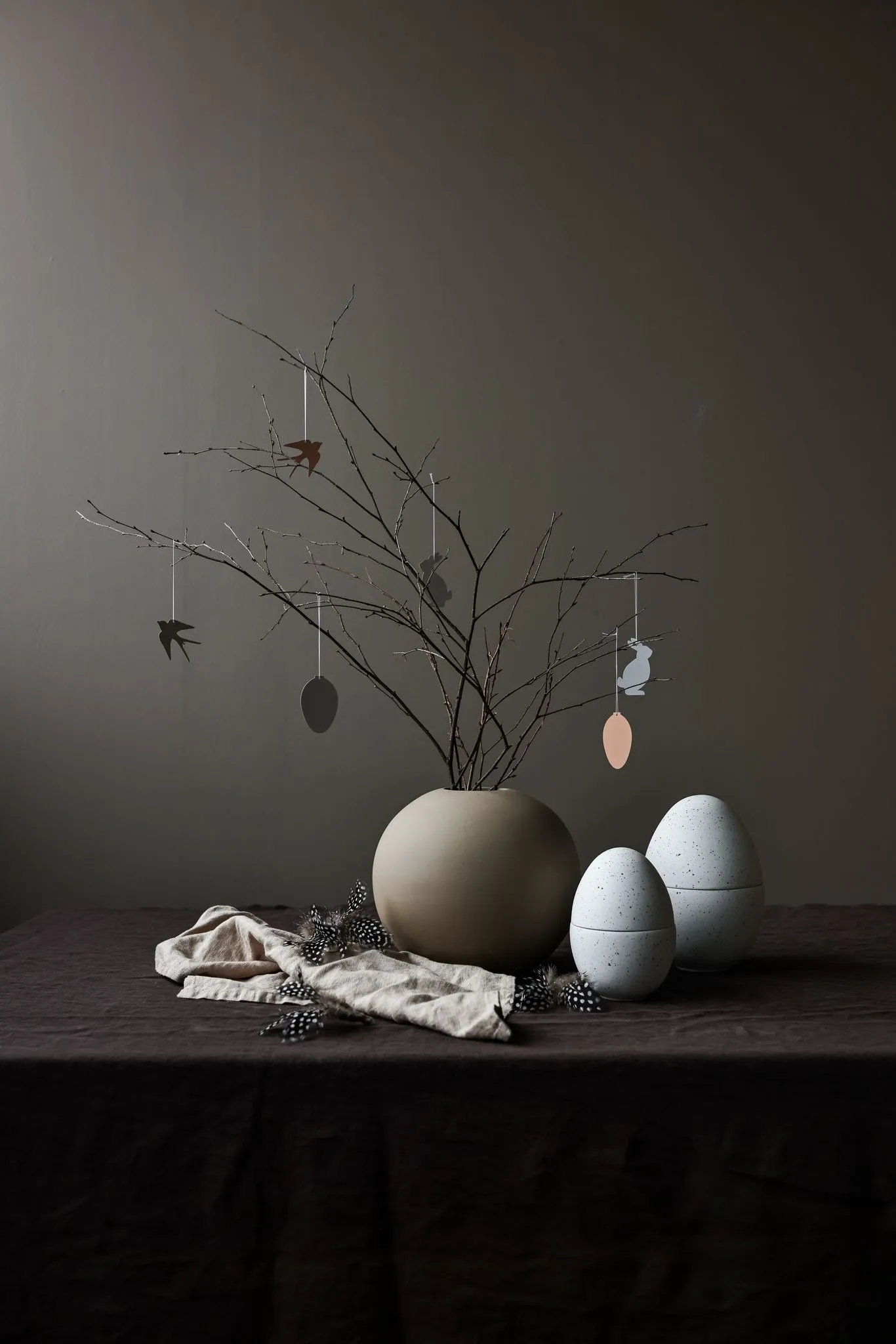 Bonbonniere skål 14 cm, White-mud Cooee Design
