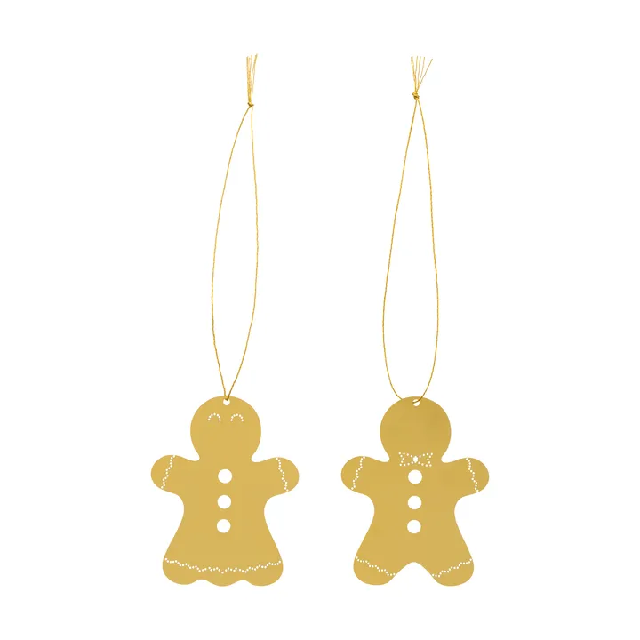 Christmas deco pepparkaka 6 cm - Mässing - Cooee Design