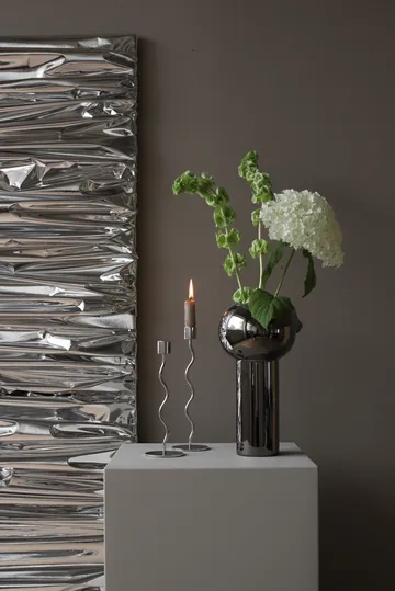 Curved ljusstake 23 cm - Stainless Steel - Cooee Design