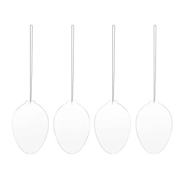 Easter Deco ägg påskdekoration 4-pack - White - Cooee Design