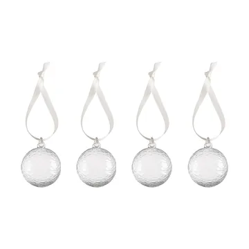 Gry Marble julkula Ø5 cm 4-pack - Clear - Cooee Design
