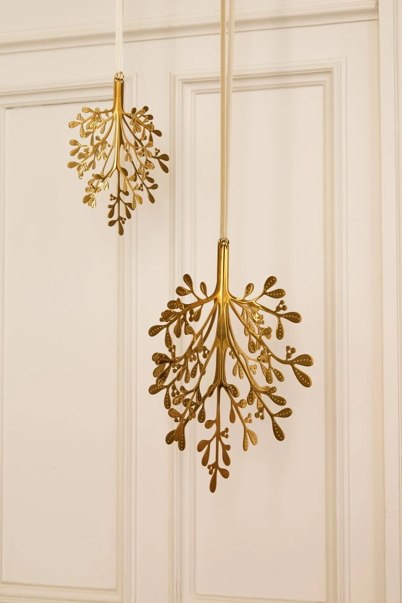 Mistletoe julhänge 2-pack, Mässing 20 cm Cooee Design