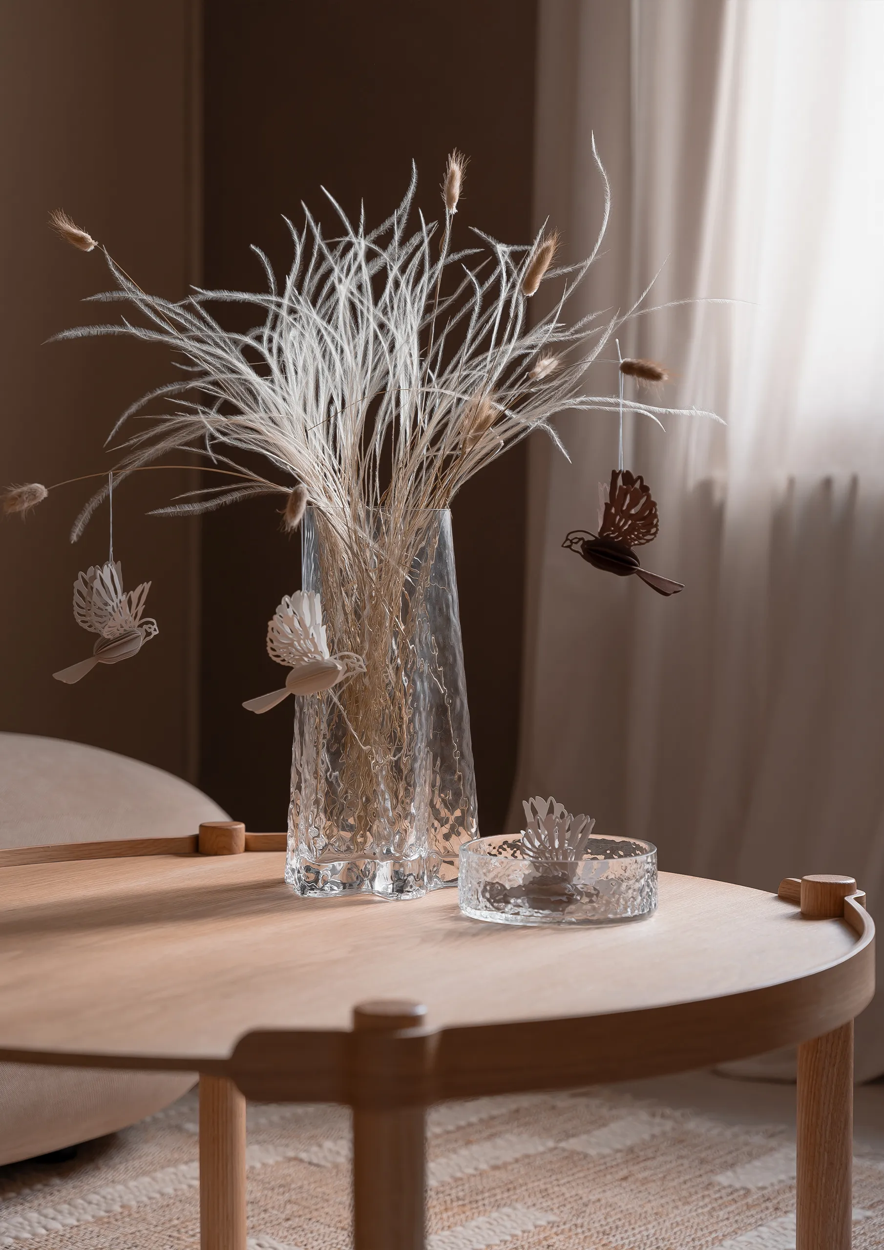 Paper bird dekorationshänge 2-pack, Coffee Cooee Design