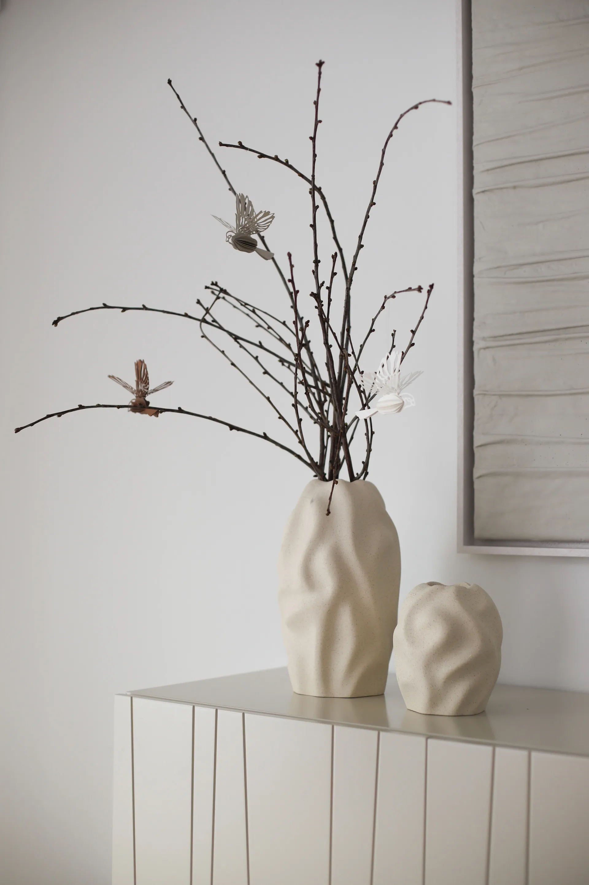 Paper bird dekorationshänge 2-pack, Natural Cooee Design