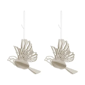 Paper bird dekorationshänge 2-pack - Sand - Cooee Design