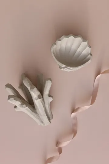The Clam Shell skulptur 13 cm - Limestone - Cooee Design