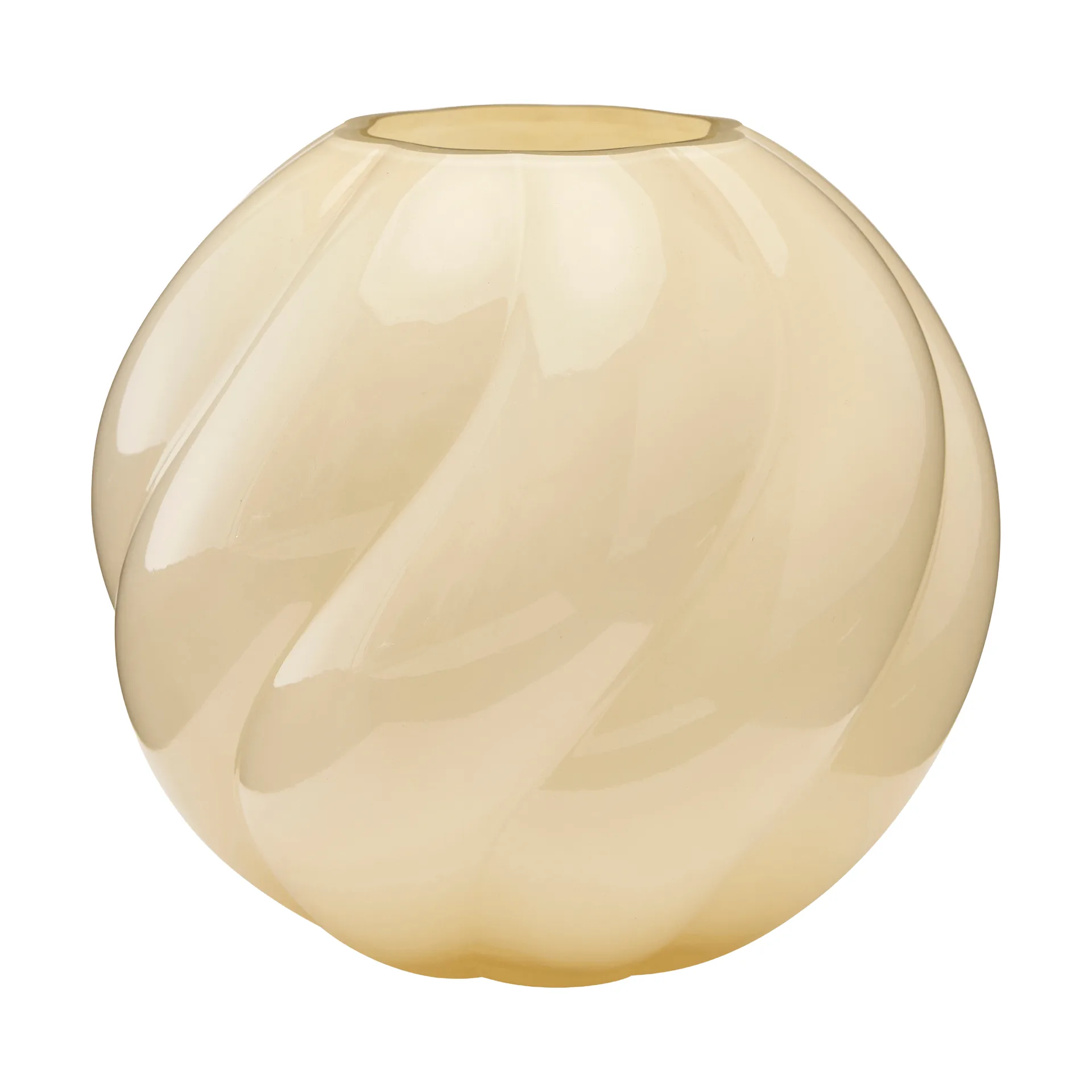 Twist ball vas 20 cm, Butter yellow Cooee Design