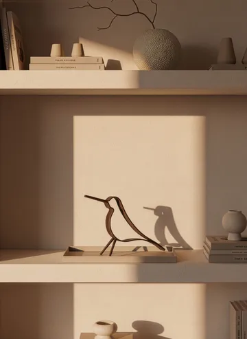 Woody Bird stor - Mörkbetsad ek - Cooee Design