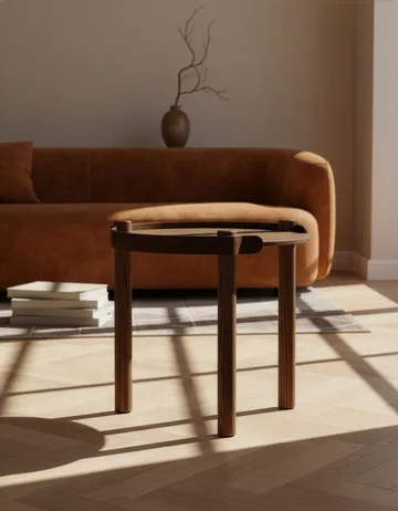 Woody bord Ø45 cm - Mörkbetsad ek - Cooee Design