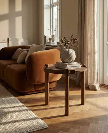 Woody bord Ø45 cm - Mörkbetsad ek - Cooee Design