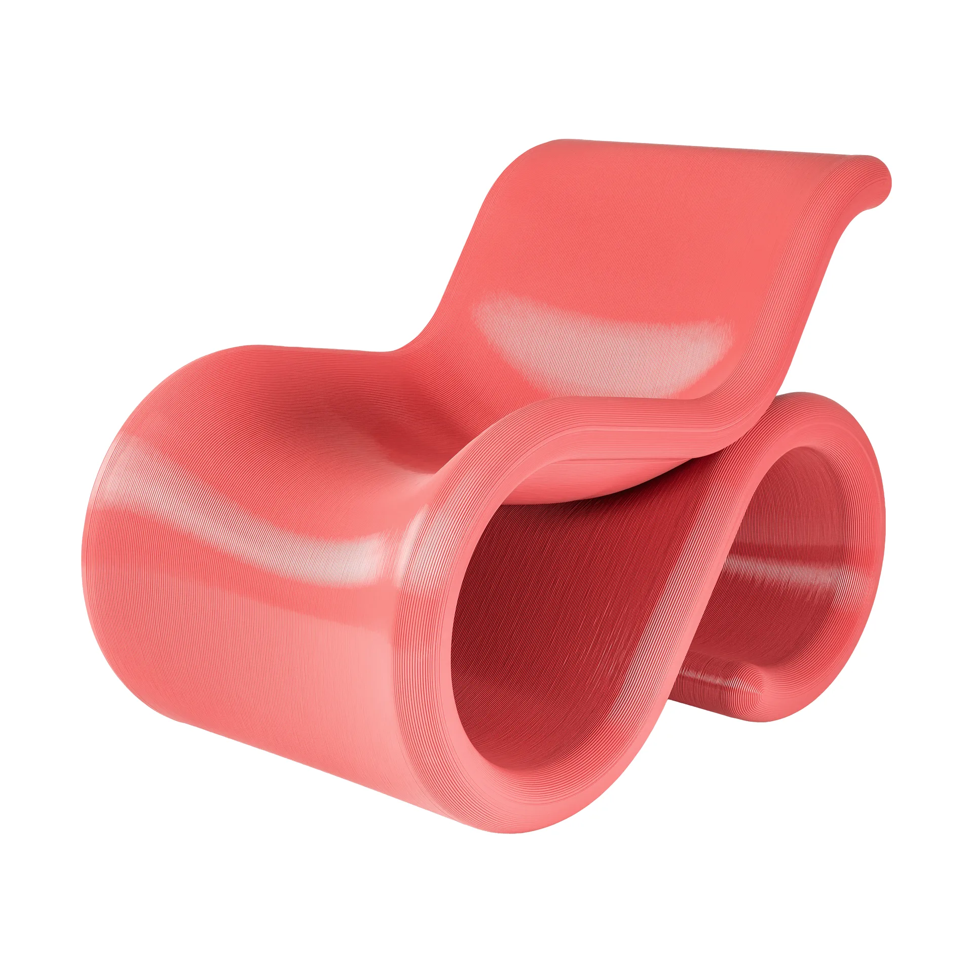 Éclair chair loungestol, Bubblegum Crème Atelier