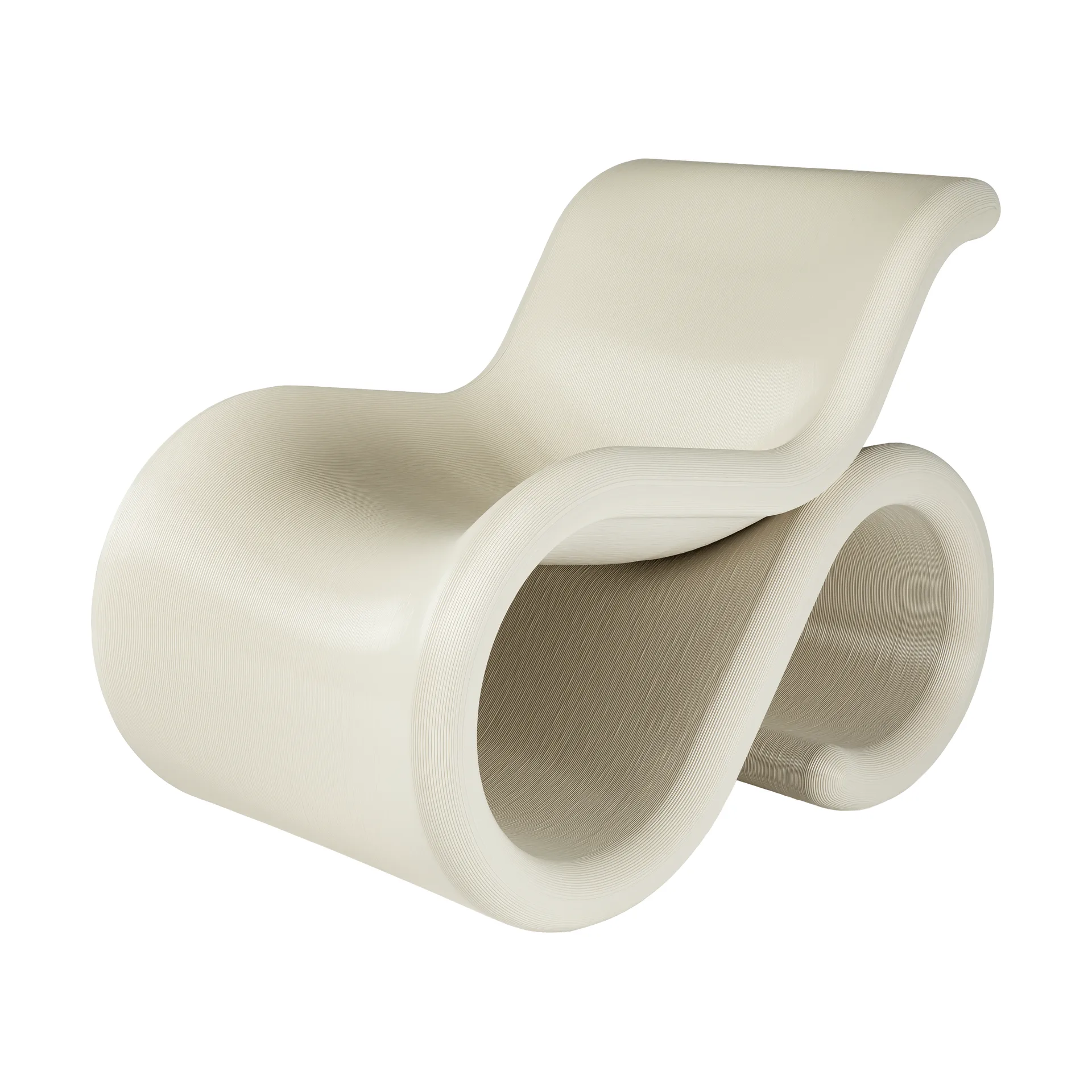 Éclair chair loungestol, Cream Crème Atelier