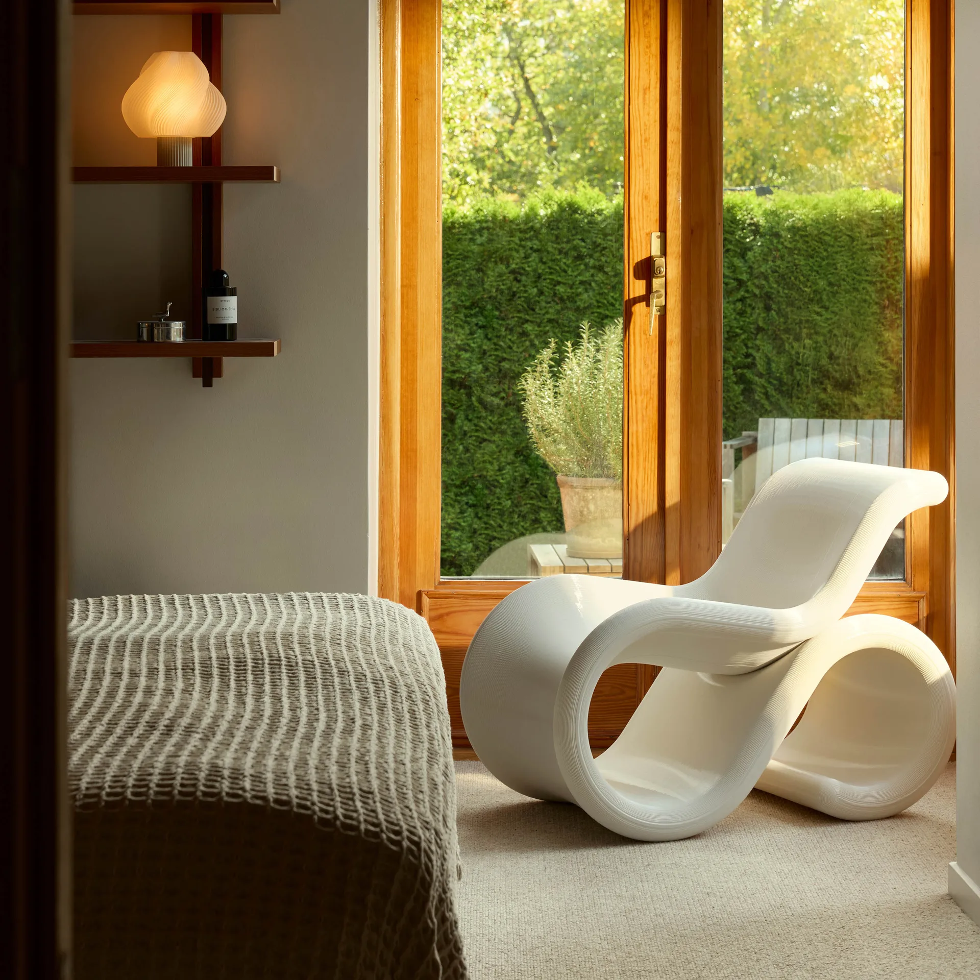 Éclair chair loungestol, Cream Crème Atelier