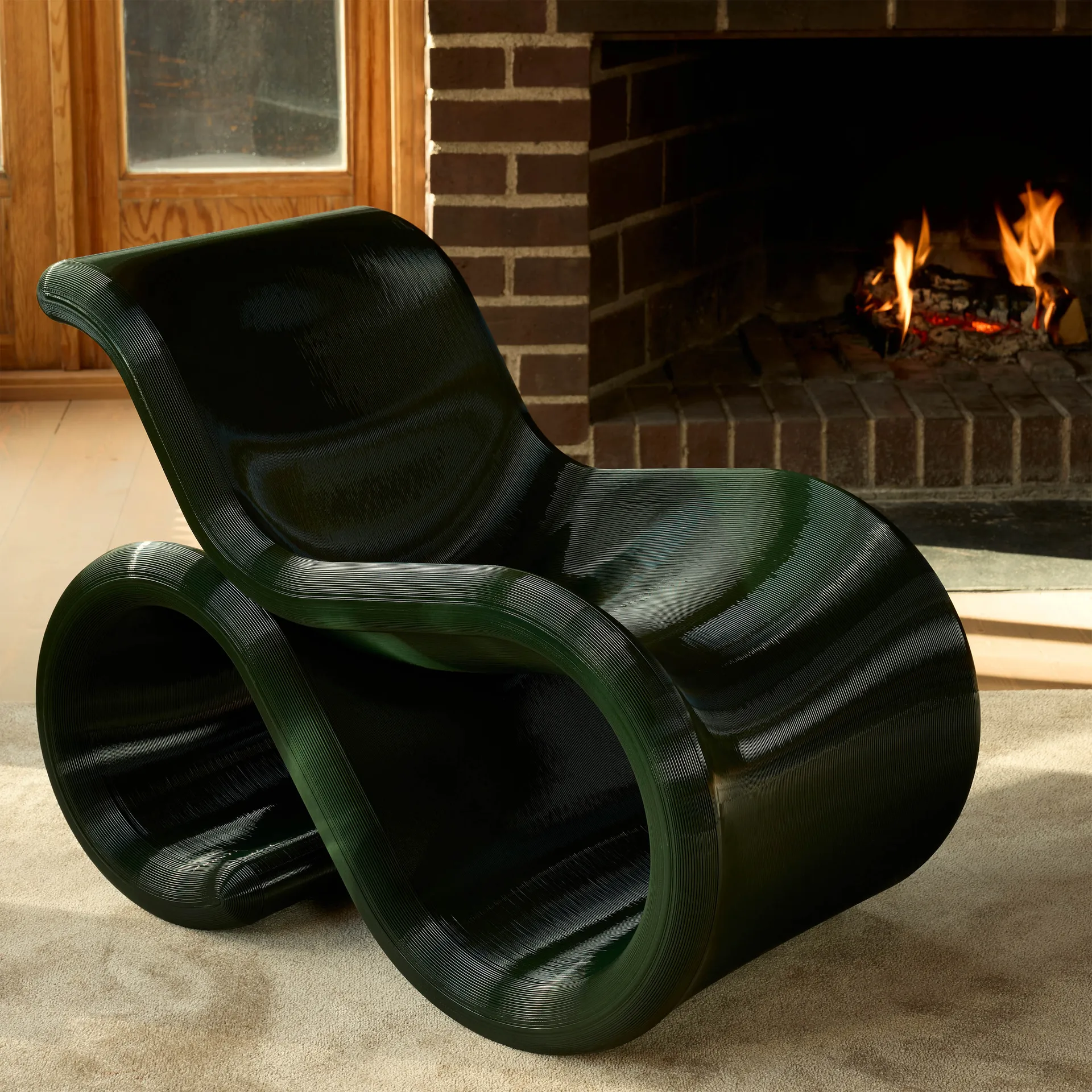 Éclair chair loungestol, Nori Crème Atelier