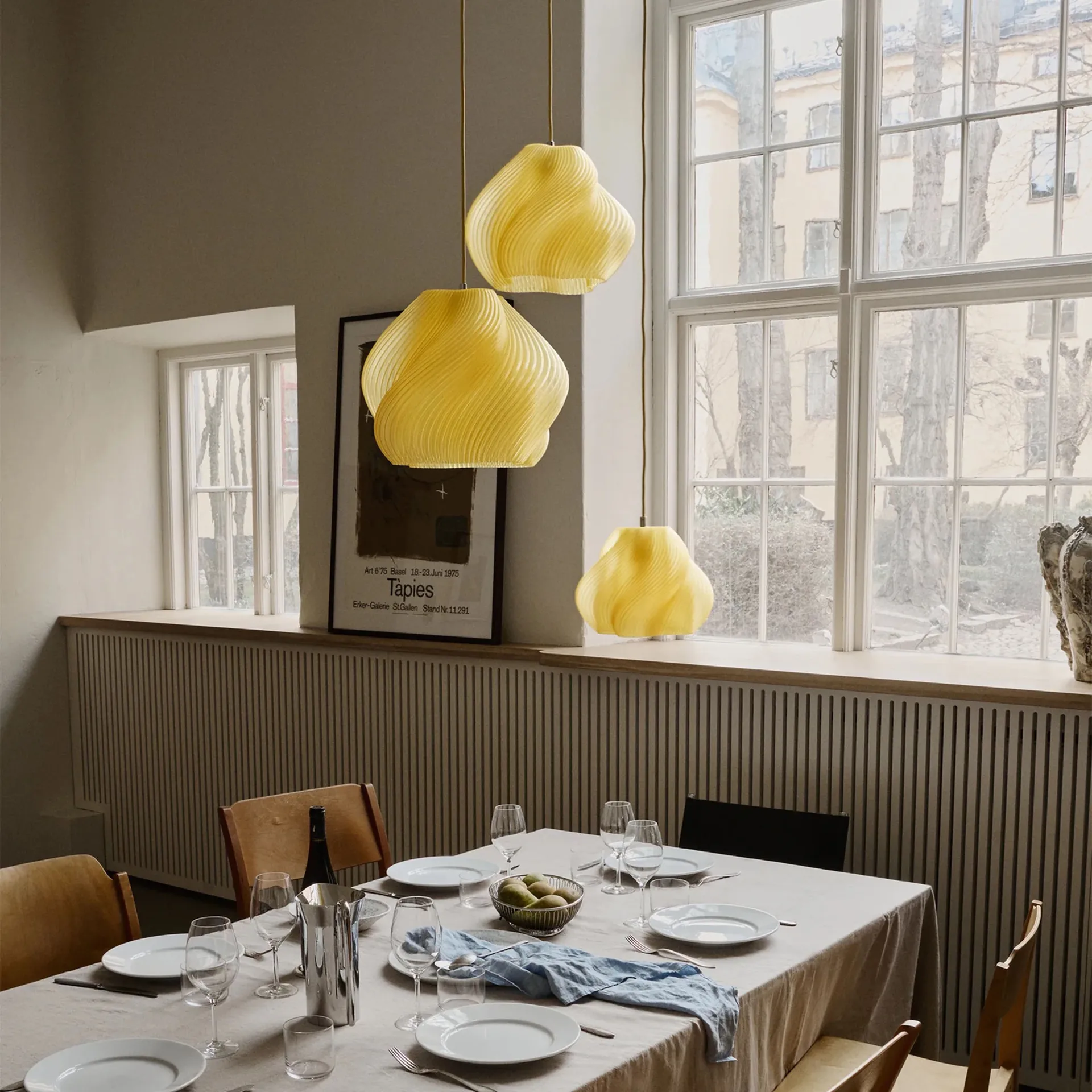 Soft Serve pendel, Limoncello sorbet-chrome, 03, 30 cm Crème Atelier
