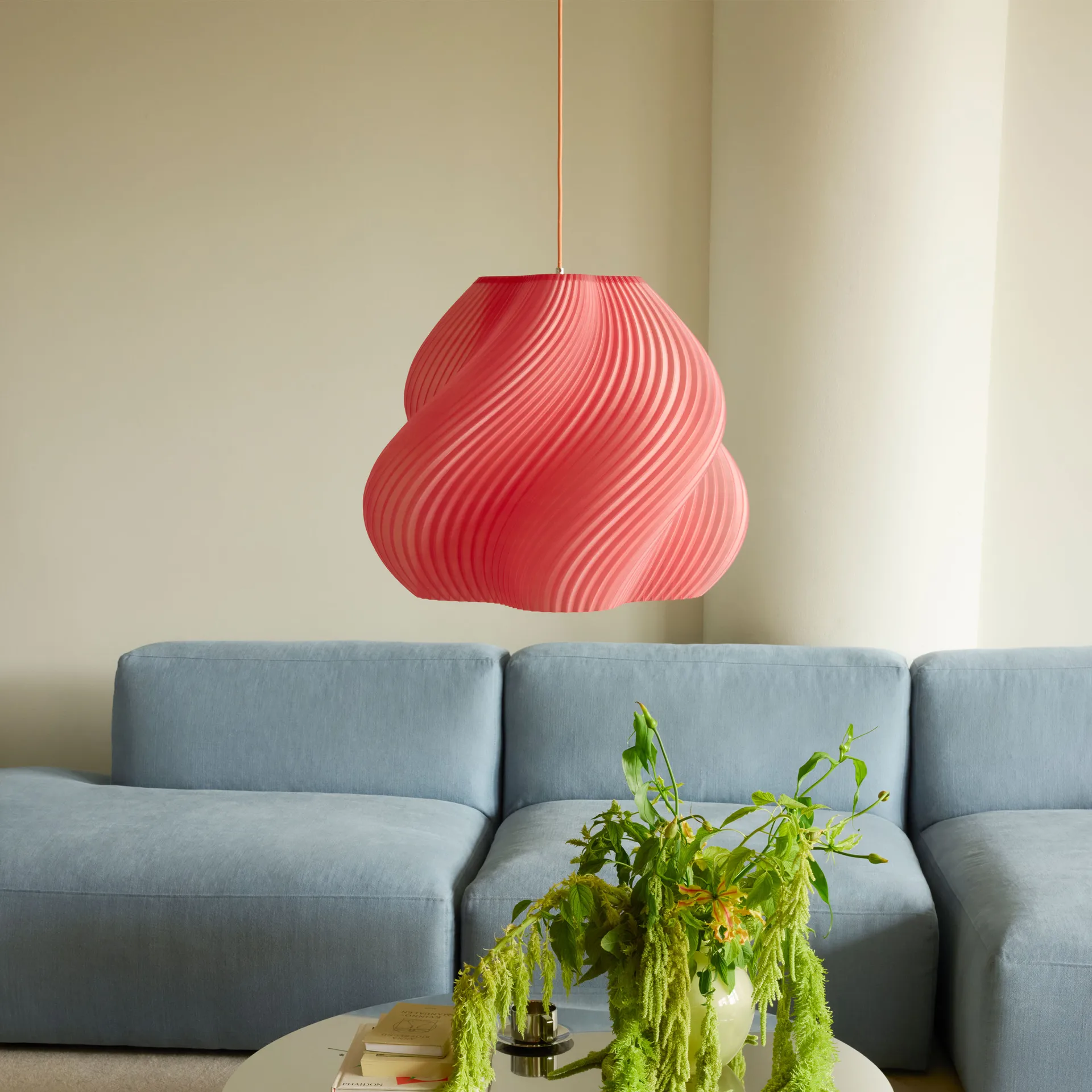Soft Serve pendel, Peach sorbet-brass, Mega, 60 cm Crème Atelier