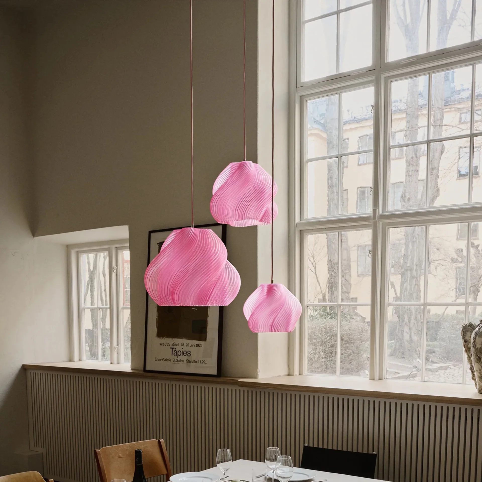 Soft Serve pendel, Rose sorbet-chrome, 01, 20 cm Crème Atelier