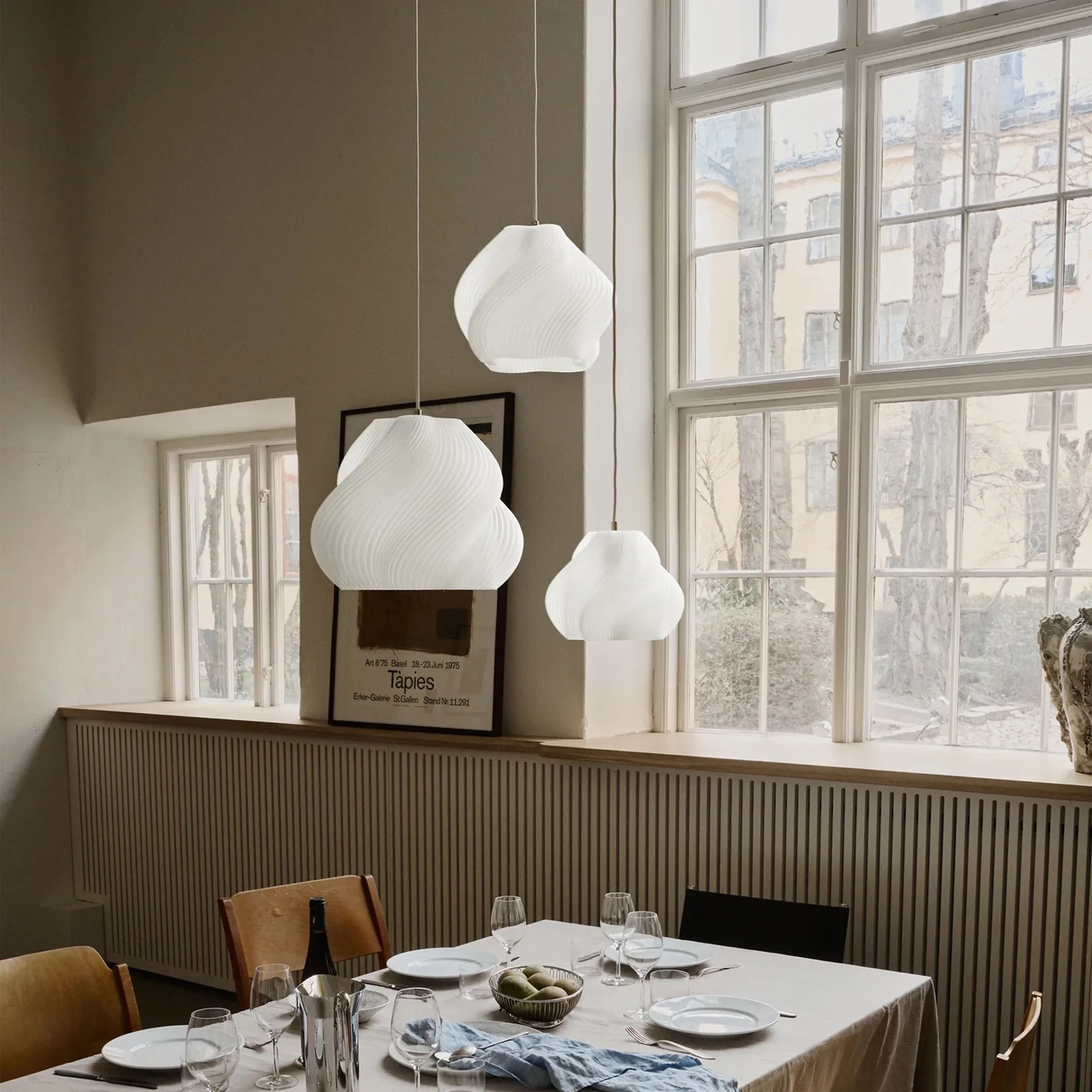 Soft Serve pendel, White-brass, 01, 20 cm Crème Atelier