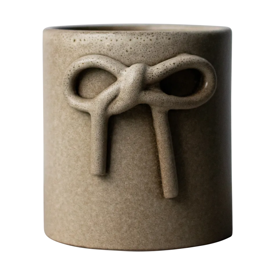 Bow kruka Ø11 cm, Beige DBKD