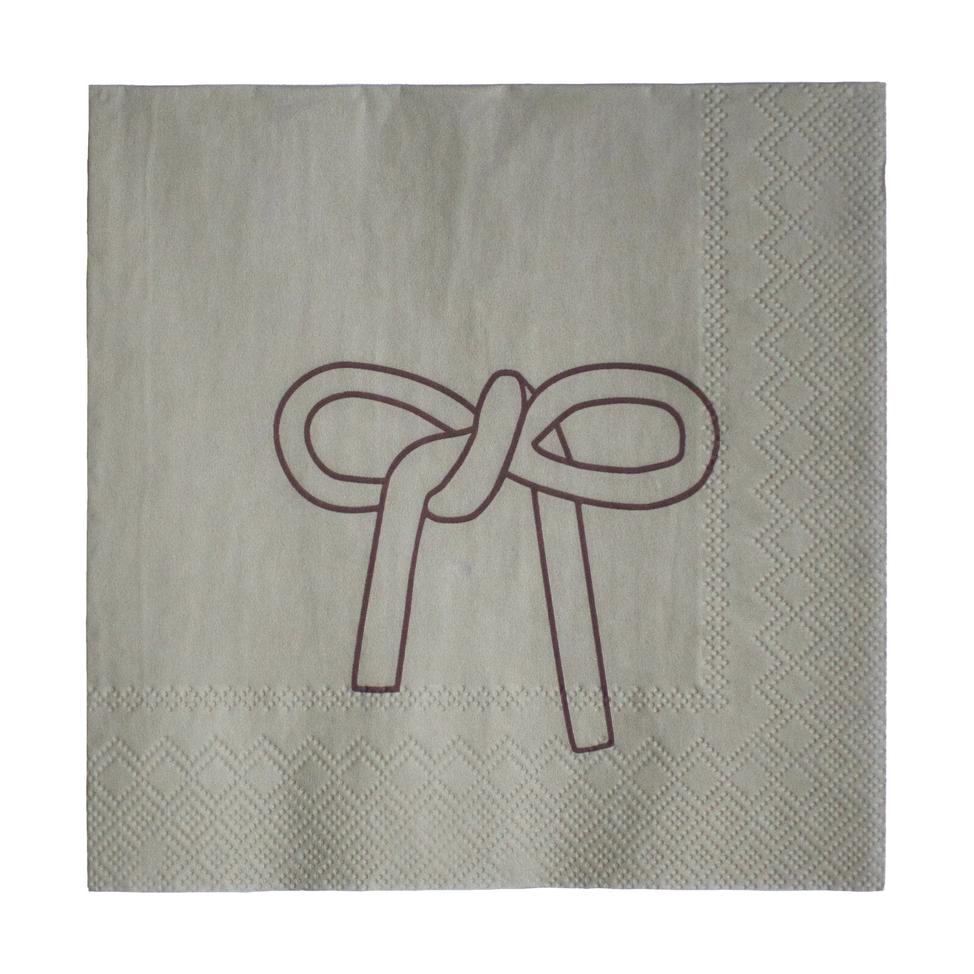 Bow pappersservett 33x33 cm 20-pack, Beige DBKD