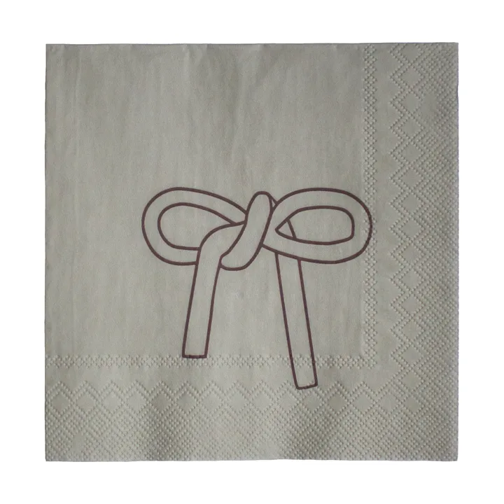 Bow pappersservett 33x33 cm 20-pack - Beige - DBKD