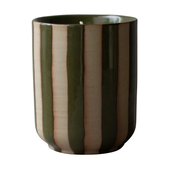 Burn doftljus 60 h - Stripe green - DBKD