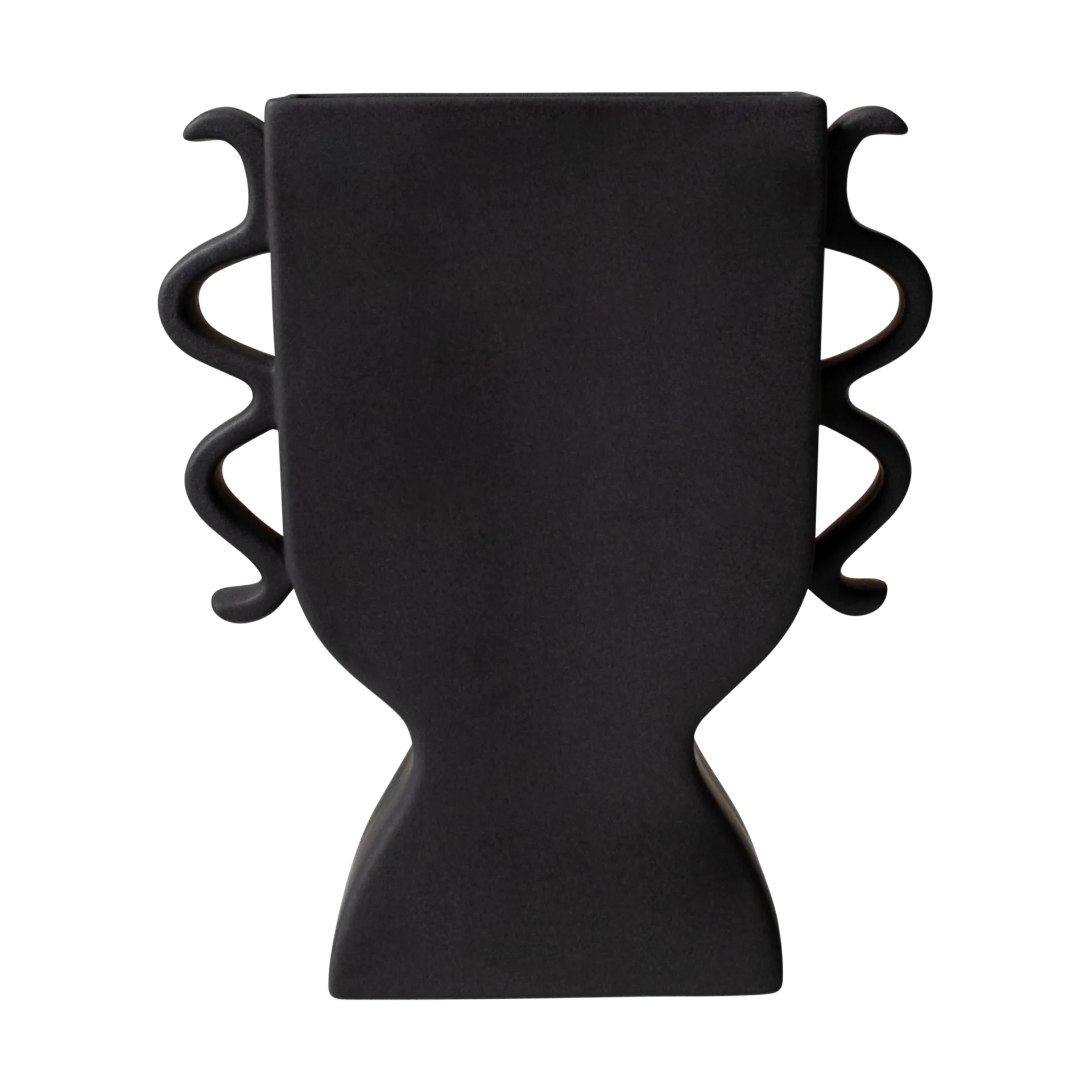 Flat vas 25 cm, Black DBKD