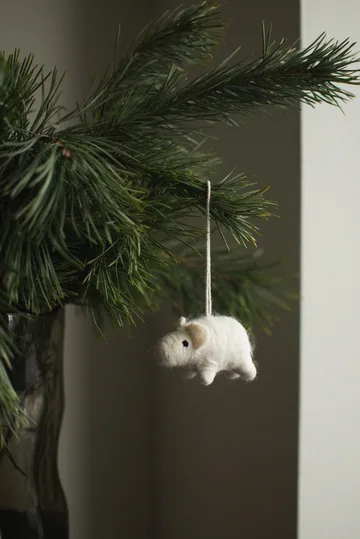 Hanging pig dekorationshänge - White - DBKD
