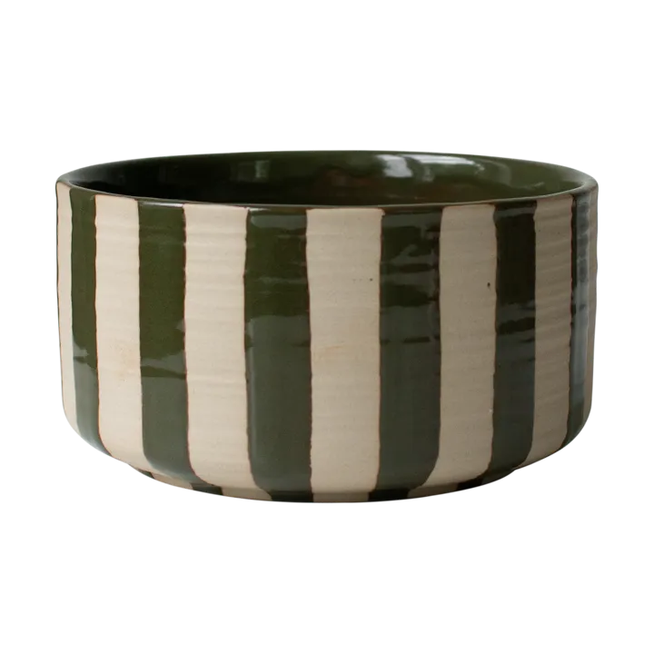Line dekorationsskål Ø16 cm - Stripe Green - DBKD