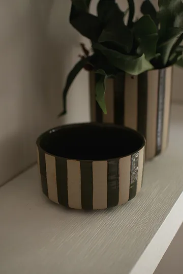 Line dekorationsskål Ø16 cm - Stripe Green - DBKD