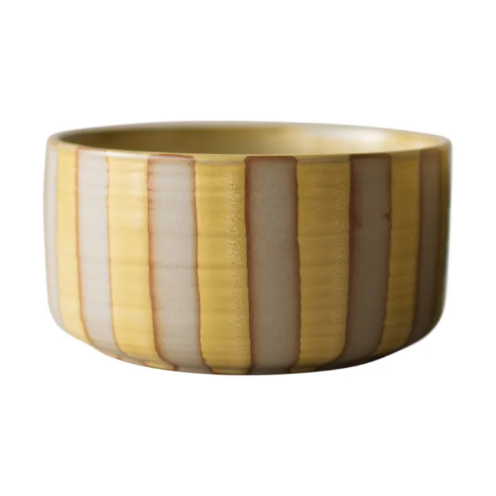 Line dekorationsskål Ø16 cm - Yellow - DBKD