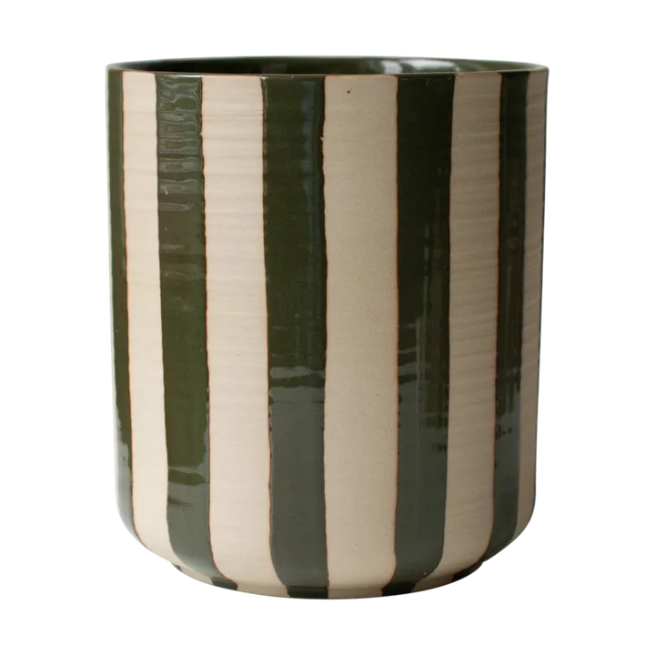 Line kruka Ø14x16 cm - Stripe Green - DBKD