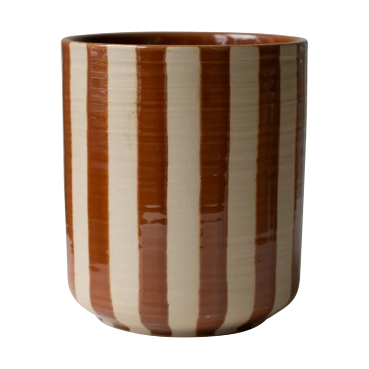 Line kruka Ø14x16 cm - Stripe nougat - DBKD