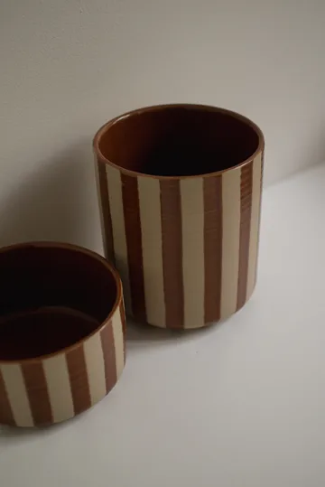Line kruka Ø14x16 cm - Stripe nougat - DBKD