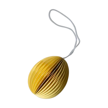 Ovoid påskhänge papper 7 cm - Yellow - DBKD