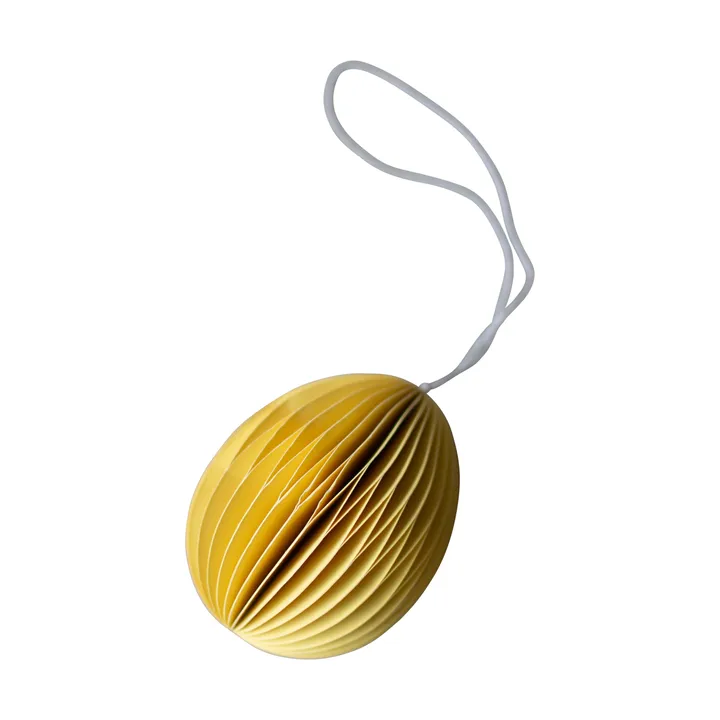 Ovoid påskhänge papper 7 cm - Yellow - DBKD