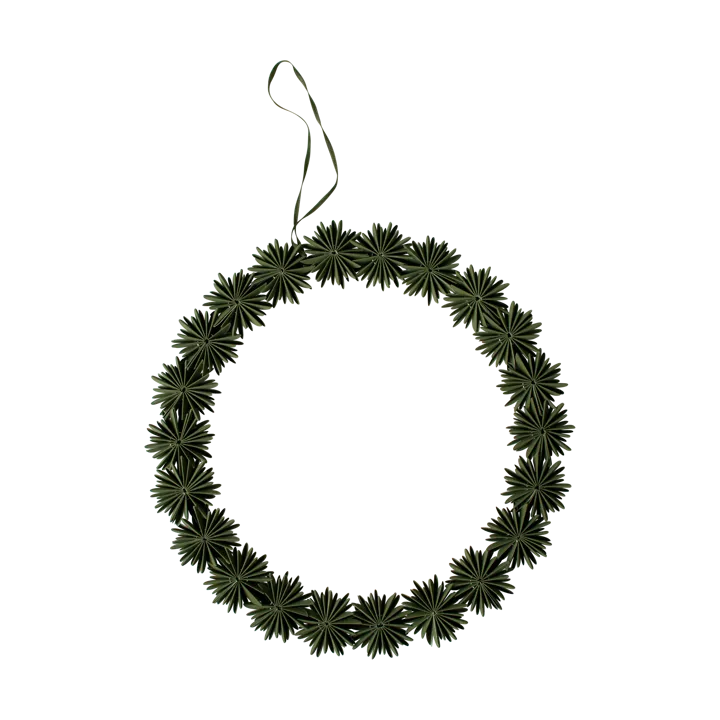 Paper flake wreath dekorationskrans Ø35 cm - Green - DBKD